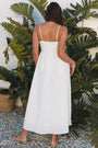 White Stripe Pocketed High Waist Maxi Dress Florida Girl Fashion Boutique