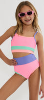 Beach Riot Little Eva & Emmie Set Sherbert Shores Colorblock