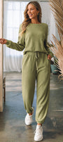 Waffle Knit Jogger Set Florida Girl Fashion Boutique