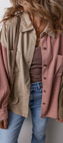 Colorblock Corduroy Shacket Florida Girl Fashion Boutique