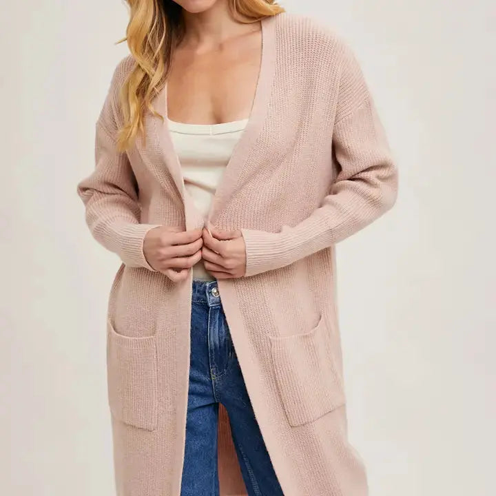 Blush Open Front Cardi Bluivy