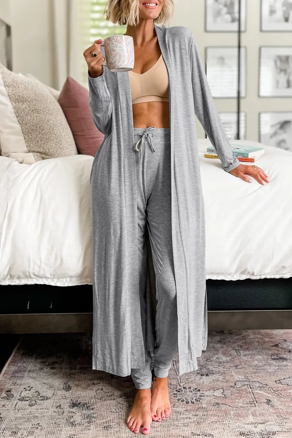2-Piece Long Cardigan Loungewear Set Florida Girl Fashion Boutique