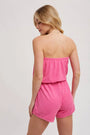 Strapless Drawsting Romper Bluivy