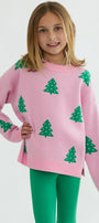 Beach Riot Little Callie Sweater Pink Christmas