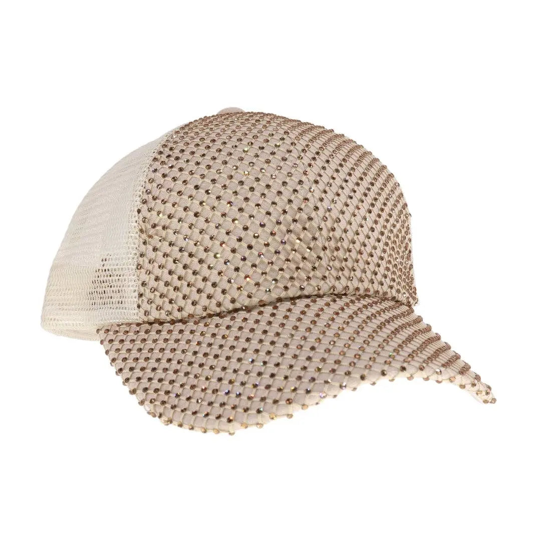 Rhinestone Adorned Ball Cap C.C Beanie