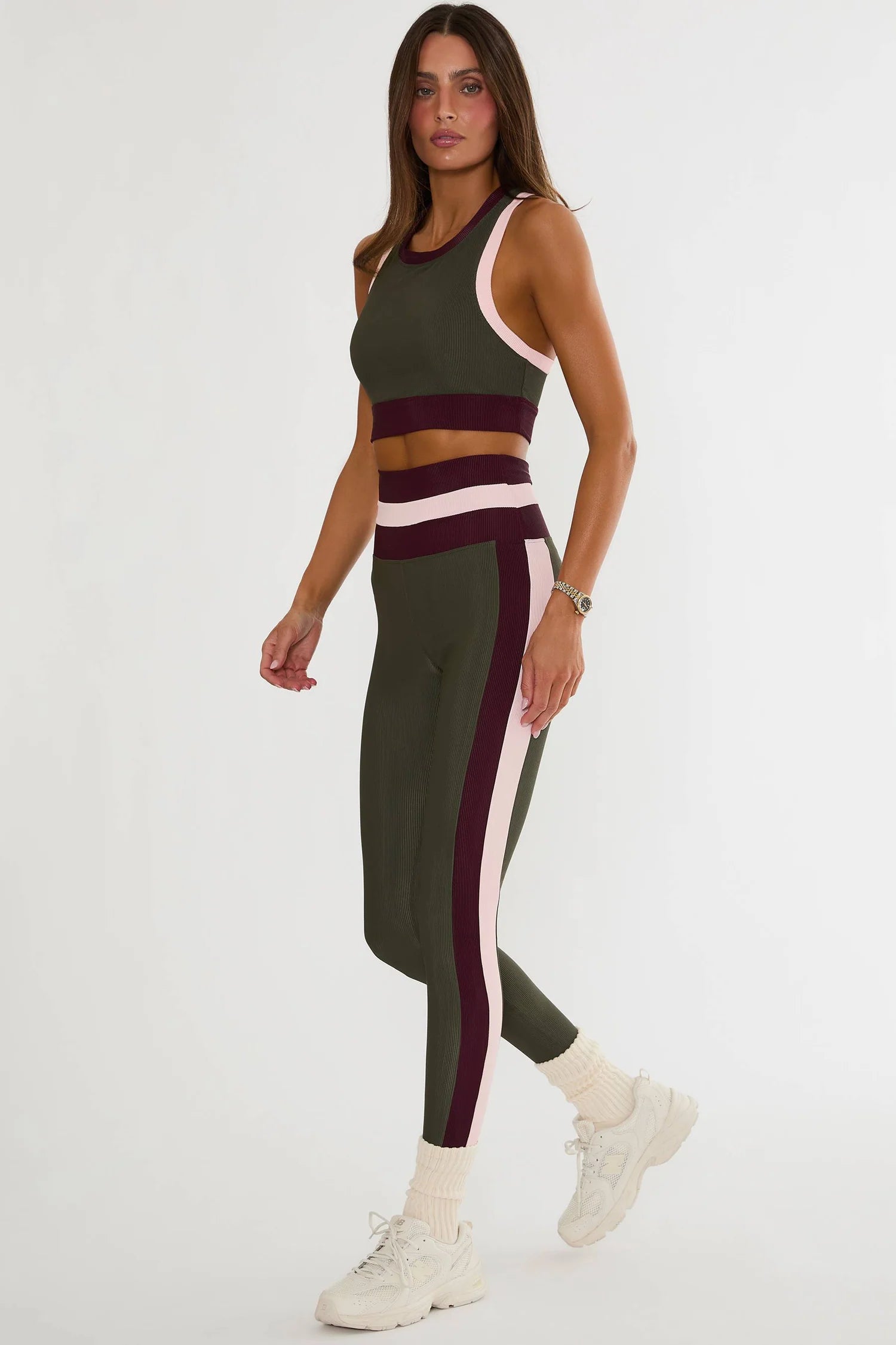 Beach Riot Mariella Legging Wild Berry Colorblock