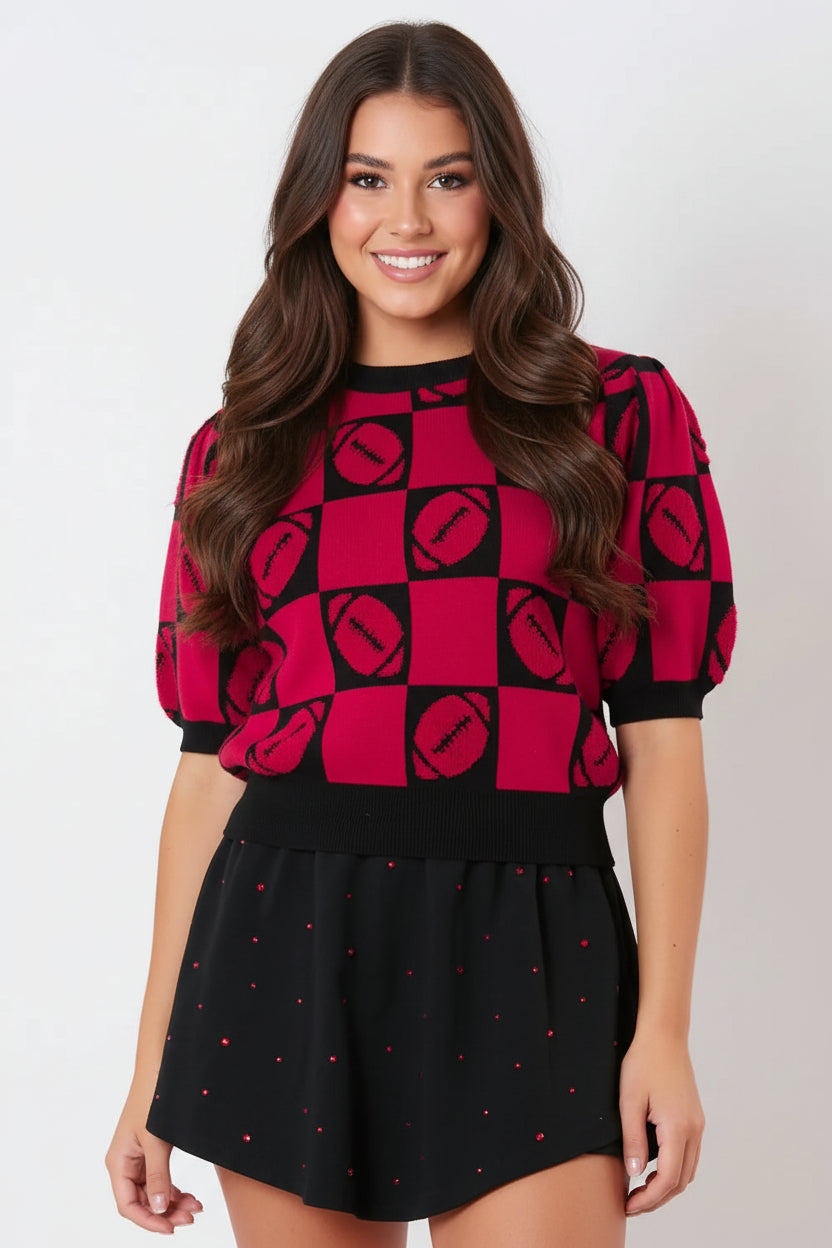 Colorblock Football Sweater Florida Girl Fashion Boutique