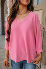 Pink Corded Bracelet Sleeve Top Florida Girl Fashion Boutique
