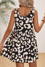 Black Leopard High Waist Dress flori