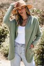 Green Waffle Cardi Florida Girl Fashion Boutique