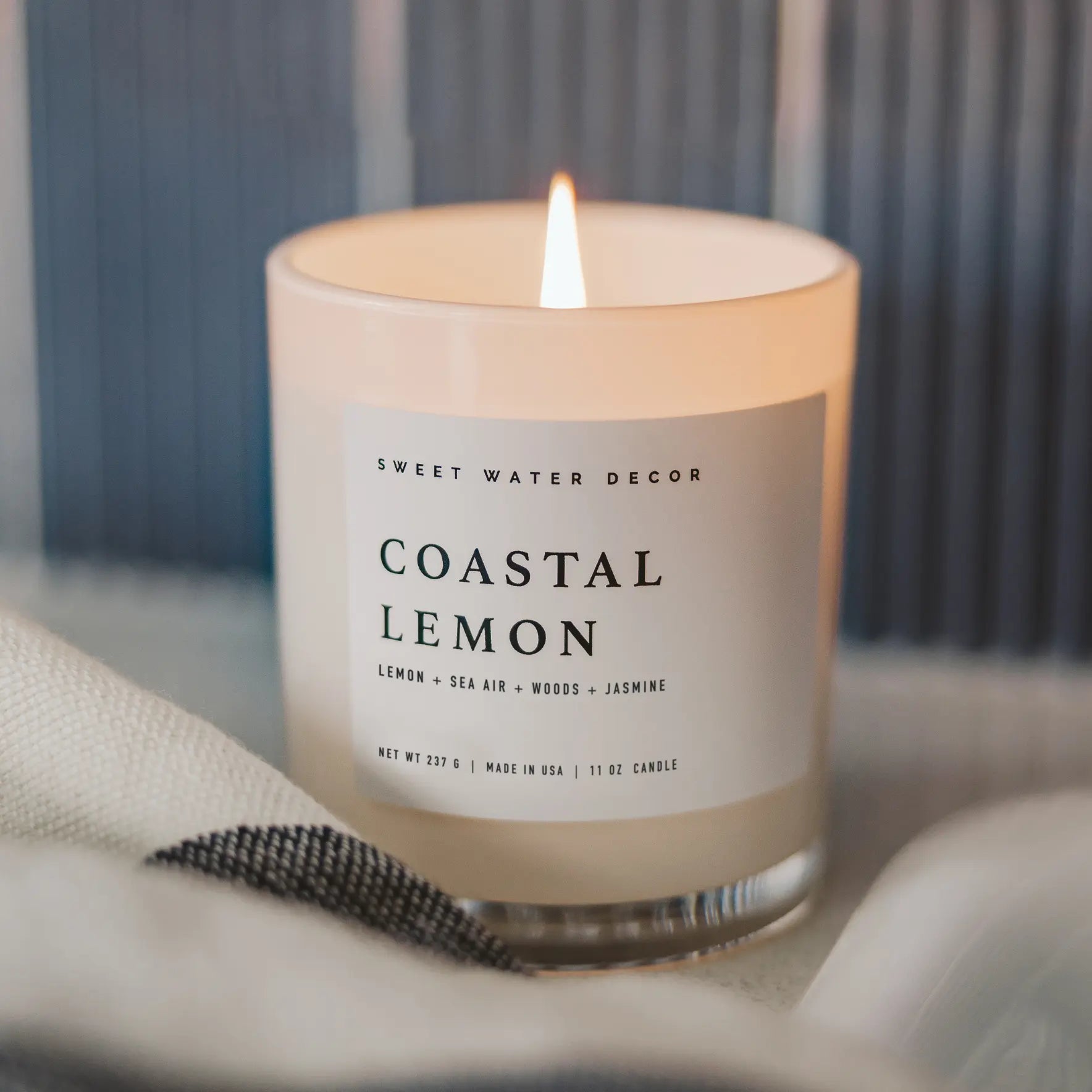 Coastal Lemon 11 oz Soy Candle Sweet Water Decor