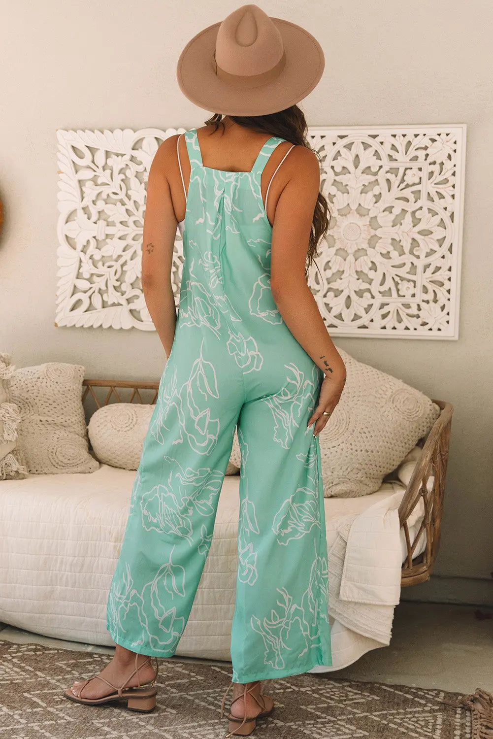 Mint Wide Leg Overalls Florida Girl Fashion Boutique