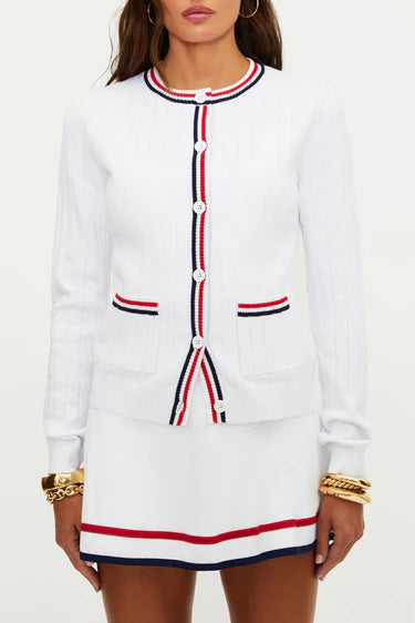 Beach Riot Ally Cardigan Heritage White