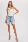 Ripped Boyfriend Denim Shorts Bluivy