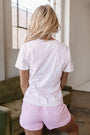 MAMA Printed Tee and Plaid Shorts Lounge Set Florida Girl Fashion Boutique