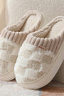 Checkered Fuzzy Slippers Florida Girl Fashion Boutique