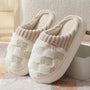 Checkered Fuzzy Slippers Florida Girl Fashion Boutique