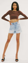 KanCan Paper Bag Denim Short Florida Girl Fashion Boutique