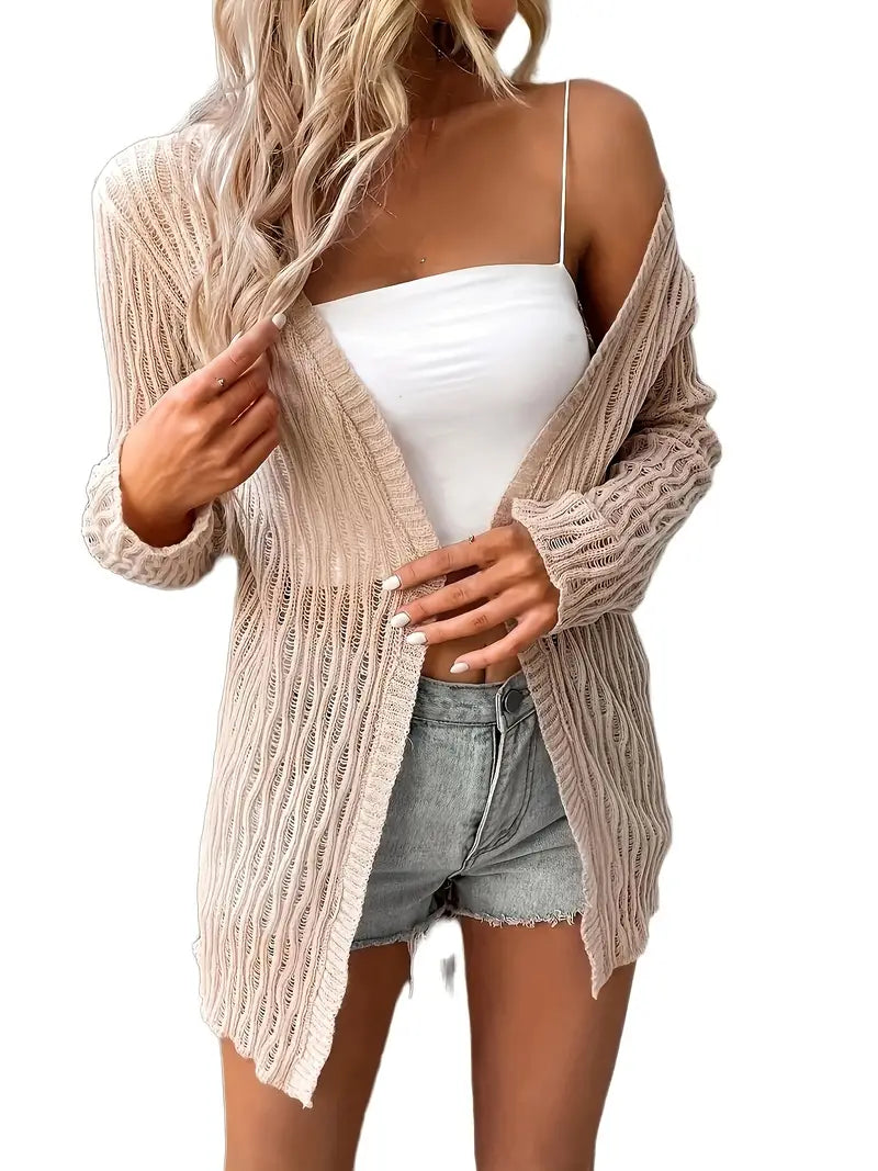 Tan Ogee Print Cardigan Florida Girl Fashion Boutique