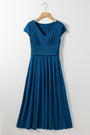 Shirred High Waist Maxi Dress Florida Girl Fashion Boutique
