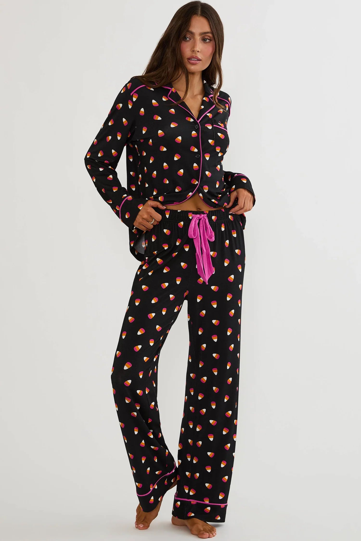 Beach Riot Livy Top & Connie Pant Set Mystical Candy Corn