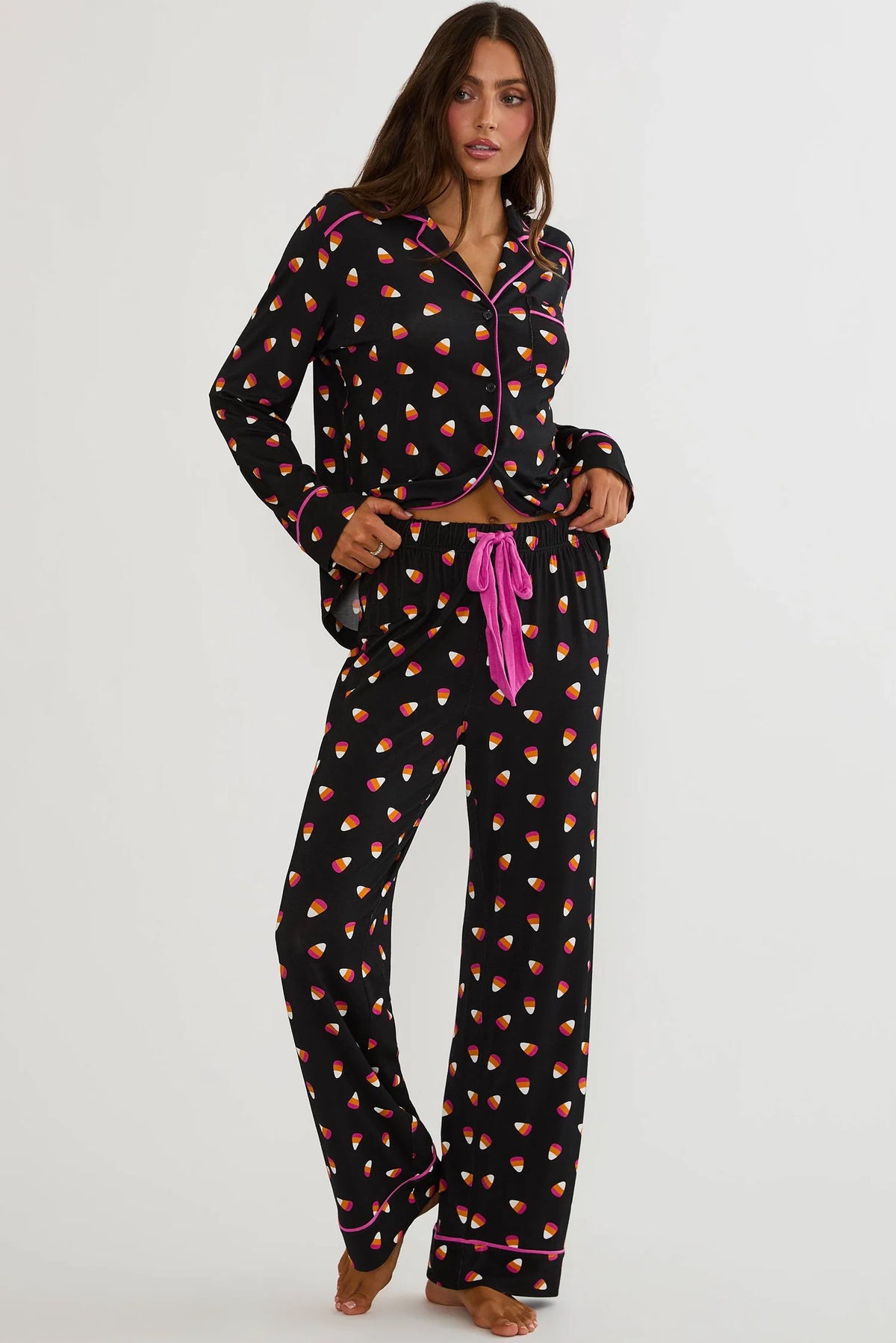 Beach Riot Livy Top & Connie Pant Set Mystical Candy Corn
