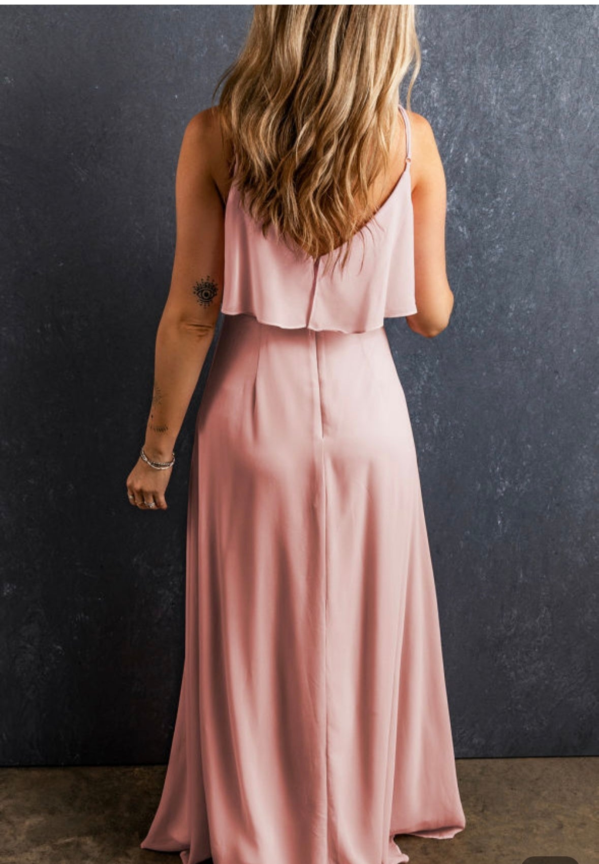 Light Pink Ruffled Split Dress Florida Girl Fashion Boutique