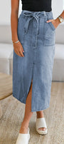 Belted Denim Skirt Florida Girl Fashion Boutique