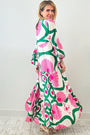Pink Boho Buttoned Maxi Florida Girl Fashion Boutique
