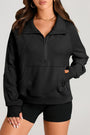 Black Quarter-Zip Pullover Florida Girl Fashion Boutique