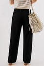 Black Crinkle Textured Pants Florida Girl Fashion Boutique