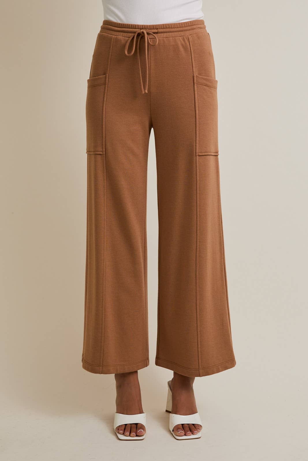Drawstring Wide Leg Lounge Pants