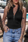 Quarter Zip Bodysuit Florida Girl Fashion Boutique