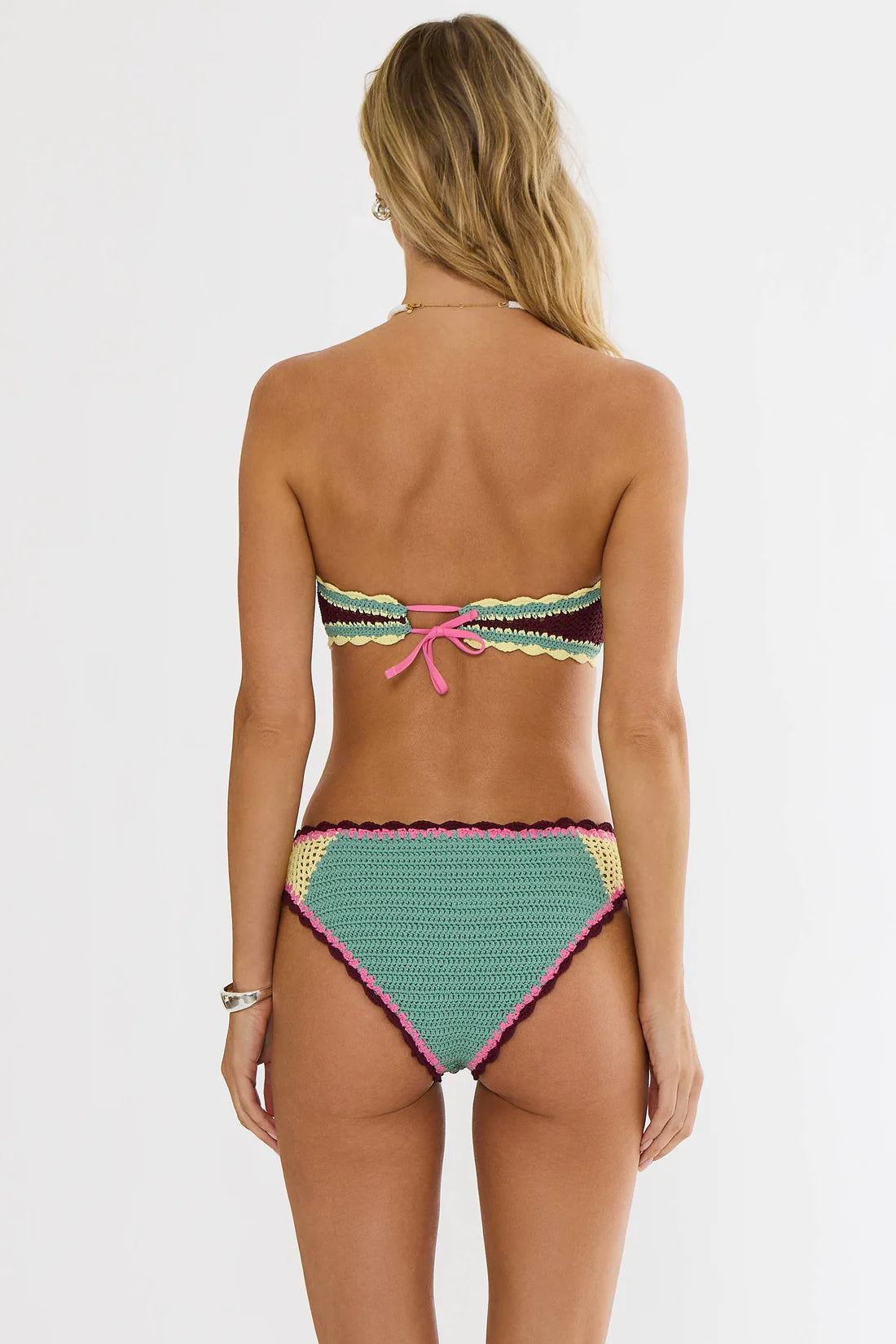 Beach Riot Maisy Bottom Raspberry Bloom Crochet