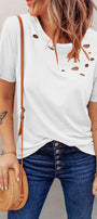 White Distressed Tee Florida Girl Fashion Boutique