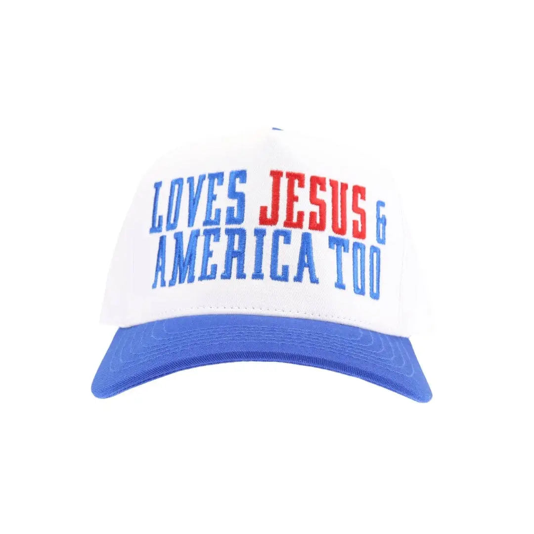 Loves Jesus and America C.C Embroidered Trucker Hat TCM0005 C.C Beanie