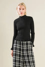 A ribbed sweater knit top - FSW1086 FLYING TOMATO