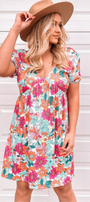 Floral Print Tie Back Mini Florida Girl Fashion Boutique