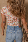 Floral Ruched Sweetheart Bodysuit Florida Girl Fashion Boutique