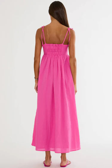 Beach Riot Valory Maxi Dress Peony Pink