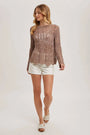 Sheer Open Knit Sweater Bluivy