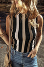 Black Stripe Sweater Tank Florida Girl Fashion Boutique