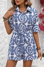 Blue Mandela Romper Florida Girl Fashion Boutique