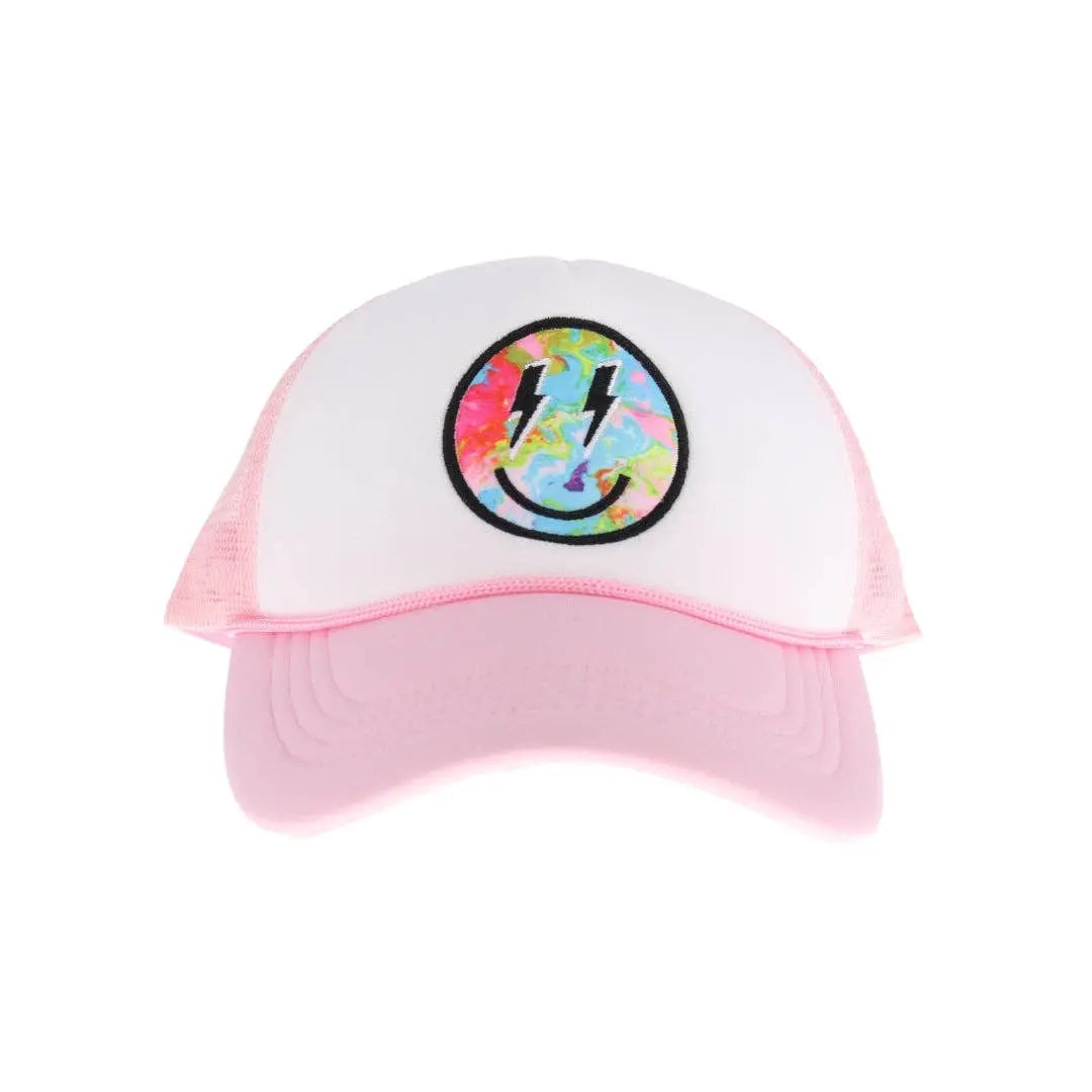 Tie Dye Smiley Face Ball Cap C.C Beanie