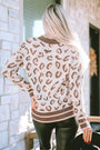 Two Tone Ribbed Leopard Sweater Florida Girl Fashion Boutique