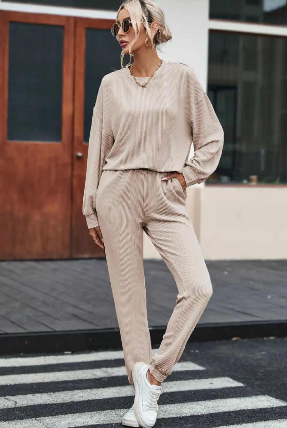 Khaki Corded Pant Set Florida Girl Fashion Boutique