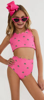 Beach Riot Little Madison & Bea Set Flamingo Fronds