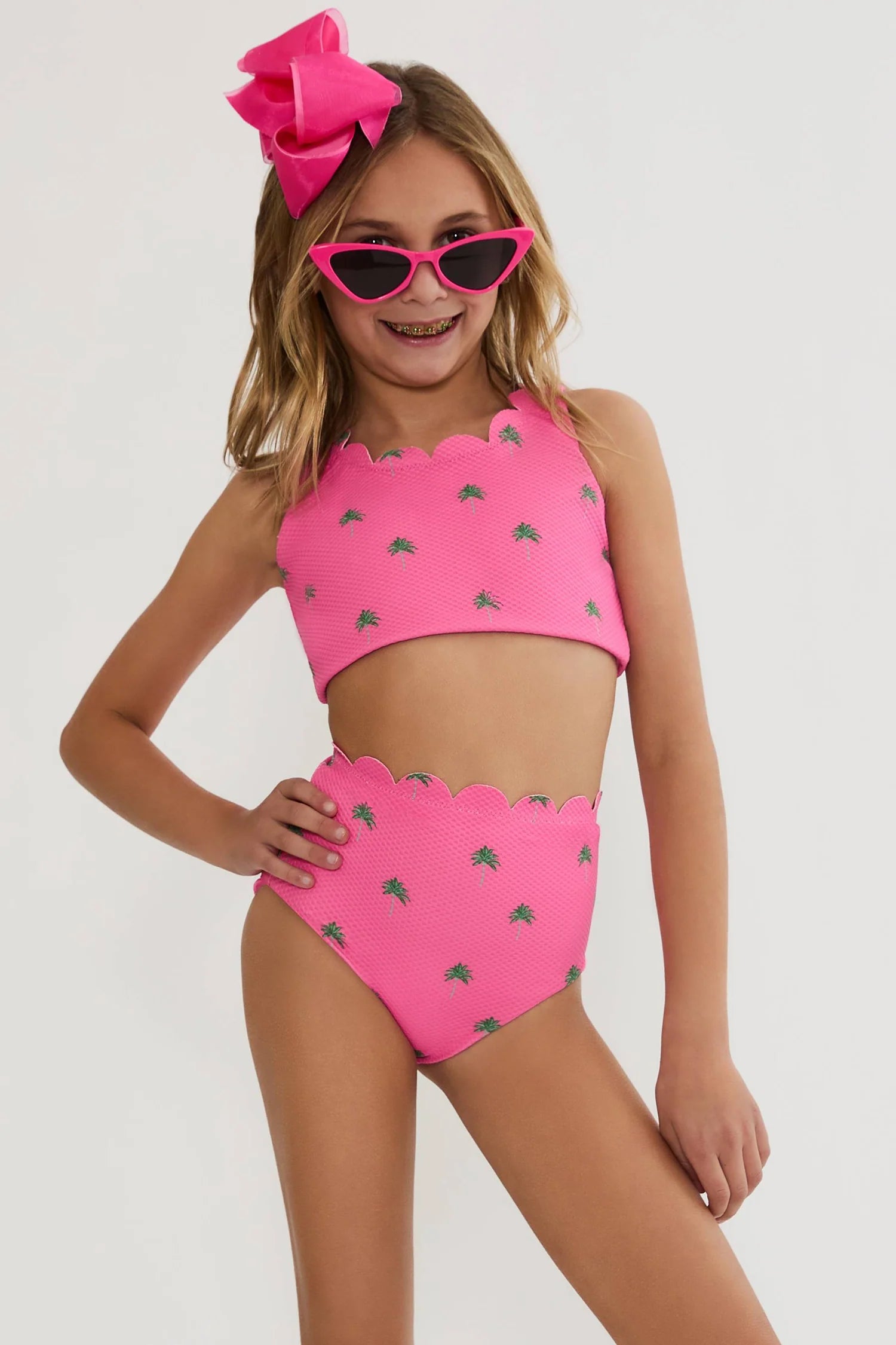 Beach Riot Little Madison & Bea Set Flamingo Fronds