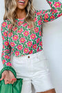 Retro Bloom Long Sleeve Top Florida Girl Fashion Boutique