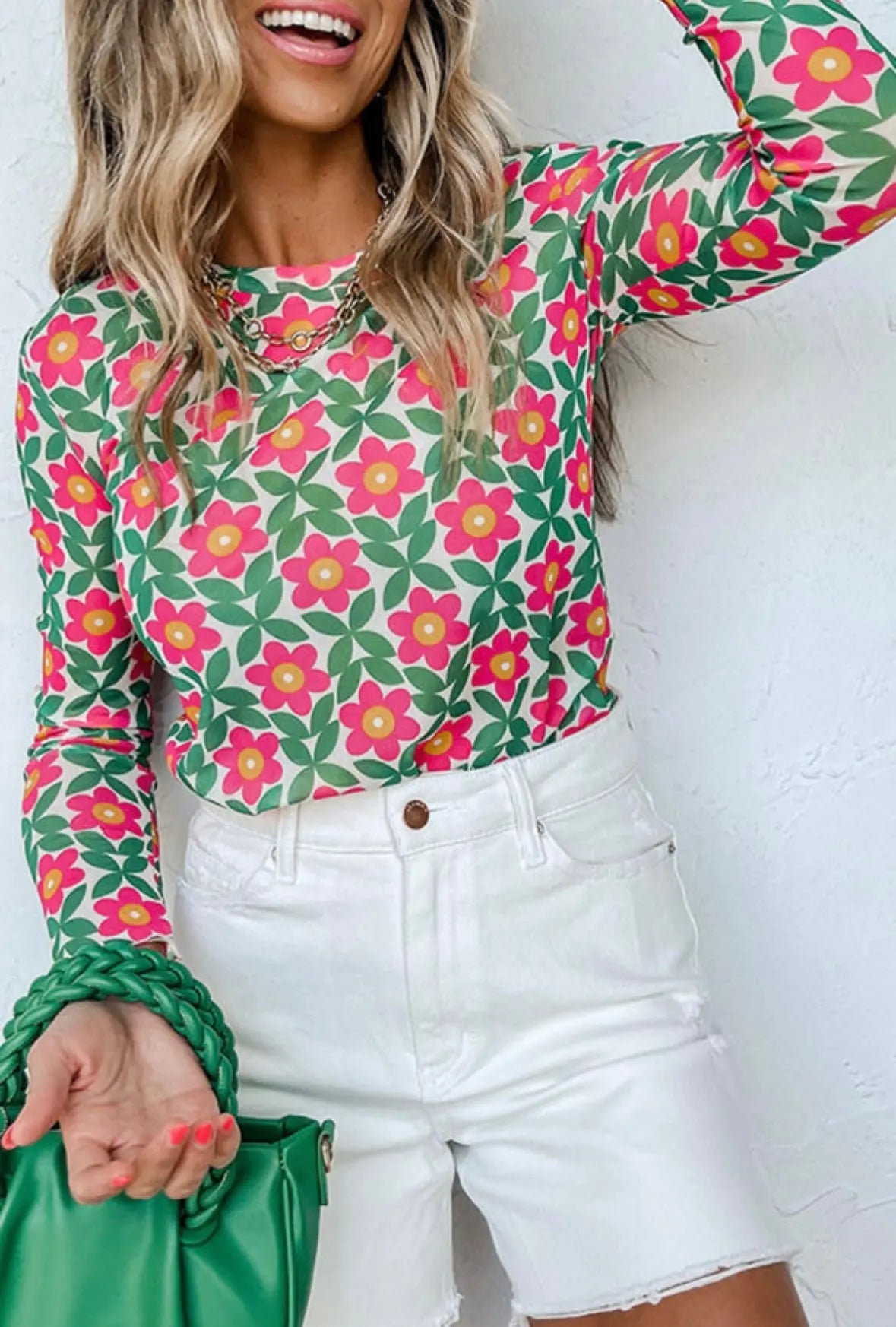 Retro Bloom Long Sleeve Top Florida Girl Fashion Boutique